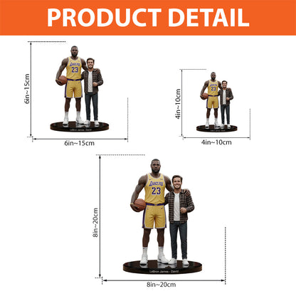 Standing Next To Legend - Custom From Any Photo - Personalized Basketball Custom Shaped Acrylic Plaque