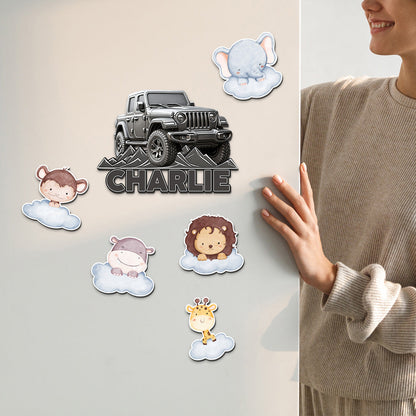 Metallic Off-Road Car - Personalized Car Magnet