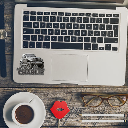 Metallic Off-Road Car - Personalized Car Magnet