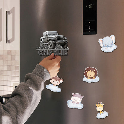 Metallic Off-Road Car - Personalized Car Magnet