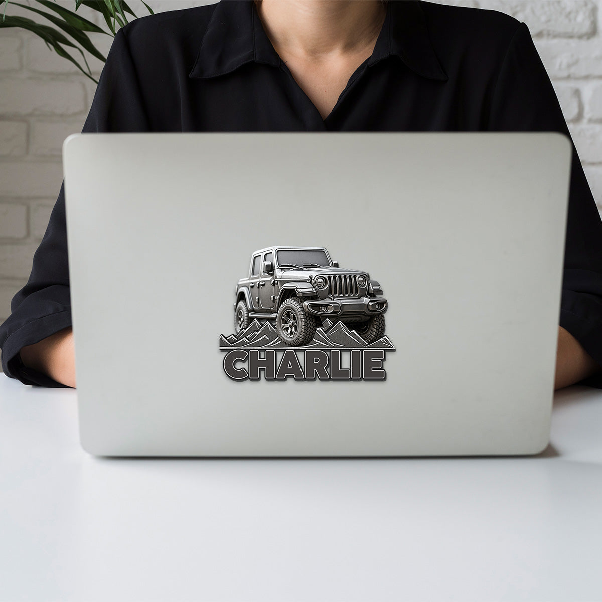 Metallic Off-Road Car - Personalized Car Magnet
