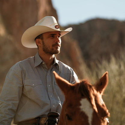 Marine Corps - Personalized Veteran Wide Brim Cowboy Hat