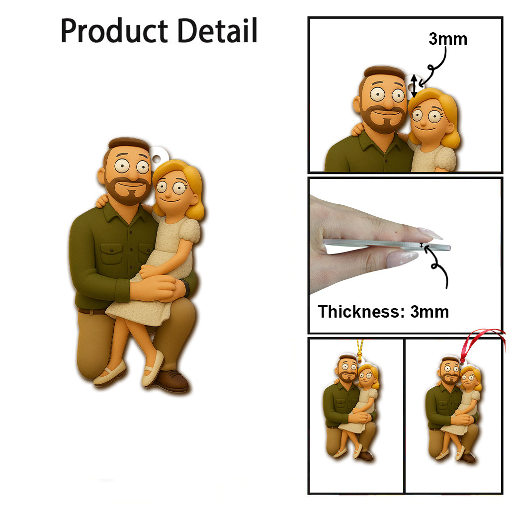 Funny Moment - Personalized Couple Ornament