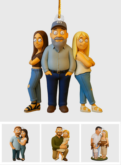 Funny Moment - Personalized Couple Ornament