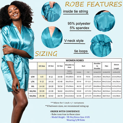 Puerto Rico Women - Personalized Expats Satin Robe