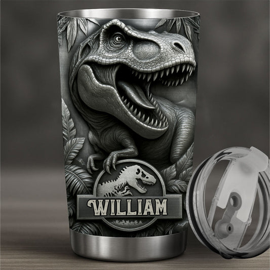 Scary Dinosaur - Personalized Dinosaur Tumbler