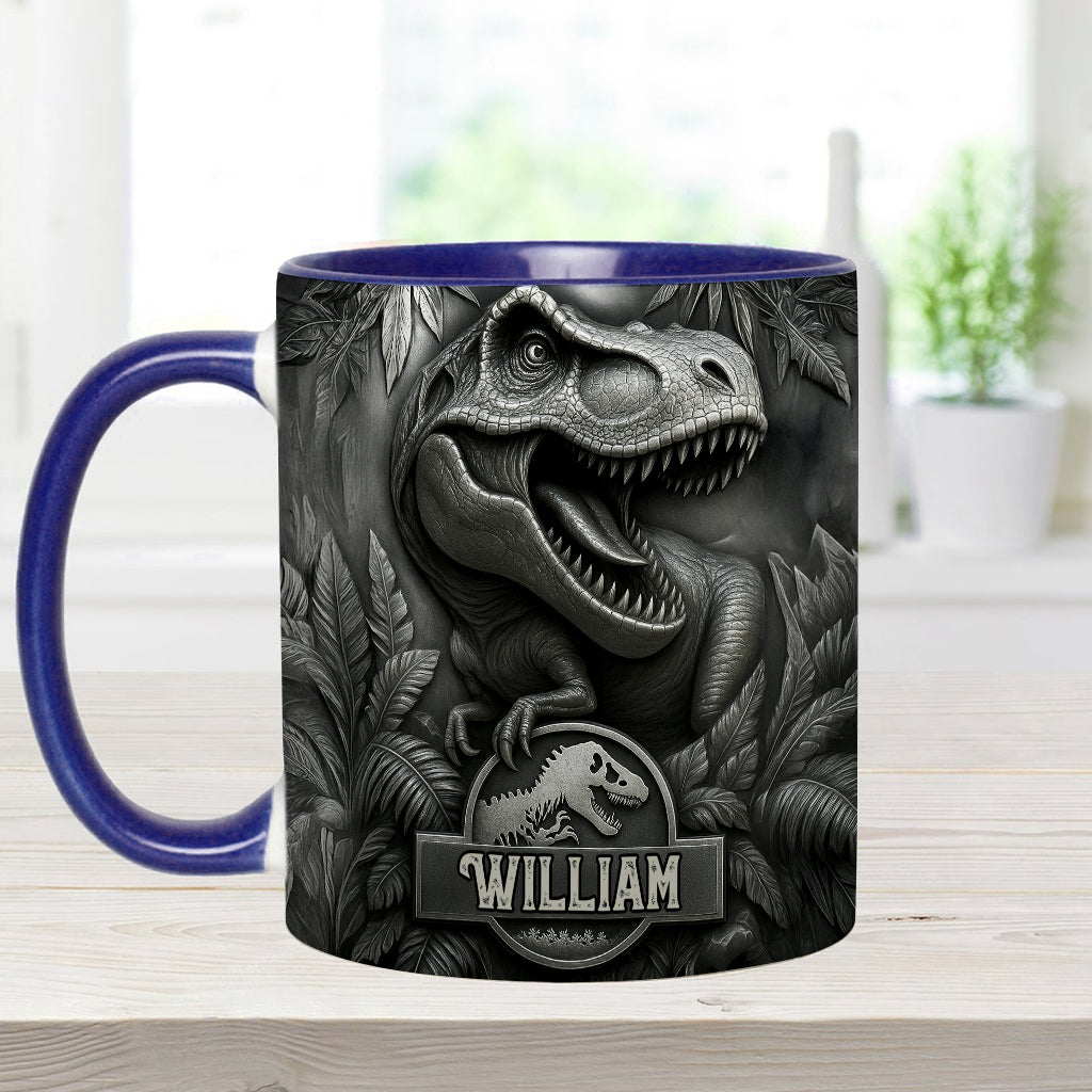 Scary Dinosaur - Personalized Dinosaur Accent Mug
