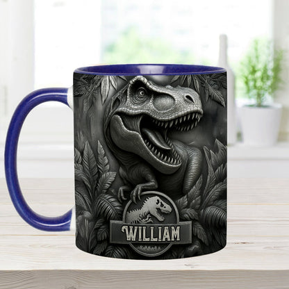 Scary Dinosaur - Personalized Dinosaur Accent Mug