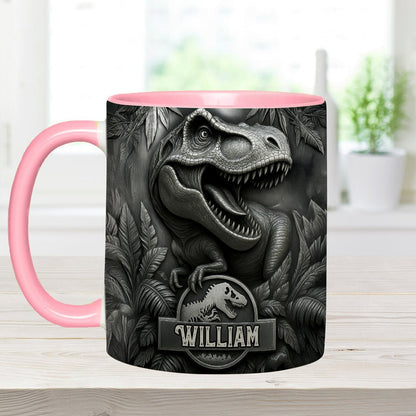 Scary Dinosaur - Personalized Dinosaur Accent Mug