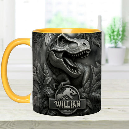 Scary Dinosaur - Personalized Dinosaur Accent Mug