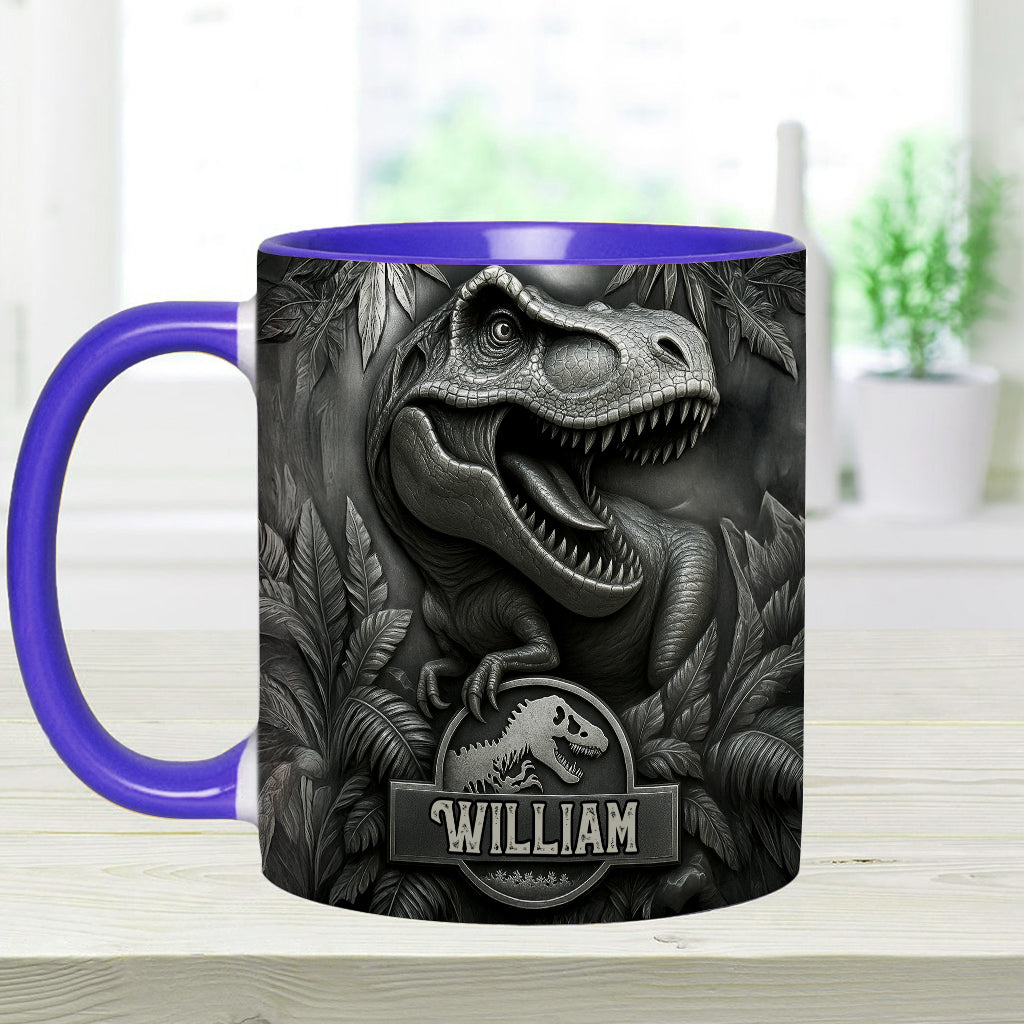 Scary Dinosaur - Personalized Dinosaur Accent Mug
