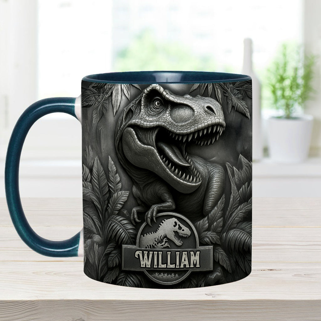 Scary Dinosaur - Personalized Dinosaur Accent Mug