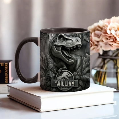 Scary Dinosaur - Personalized Dinosaur Accent Mug