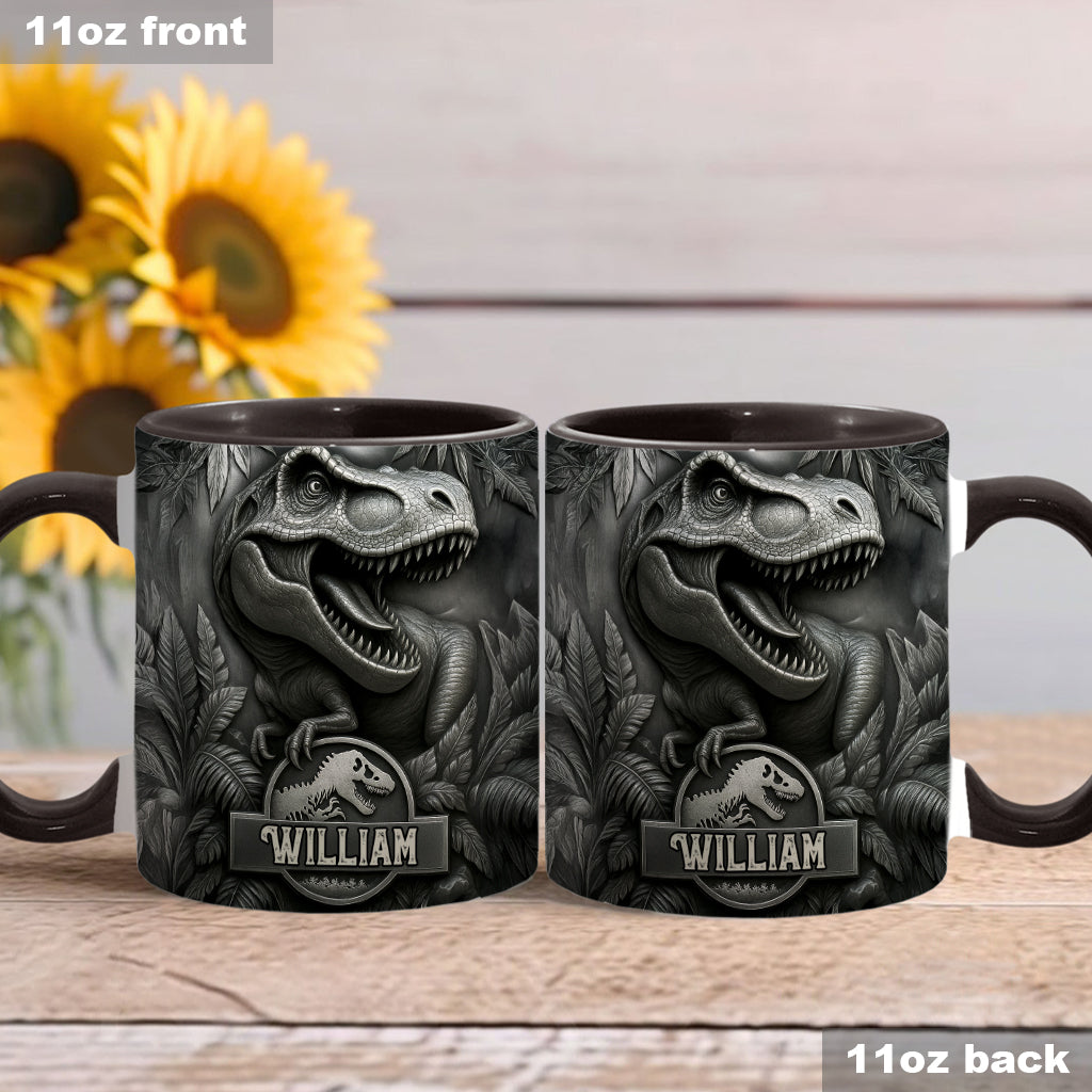 Scary Dinosaur - Personalized Dinosaur Accent Mug