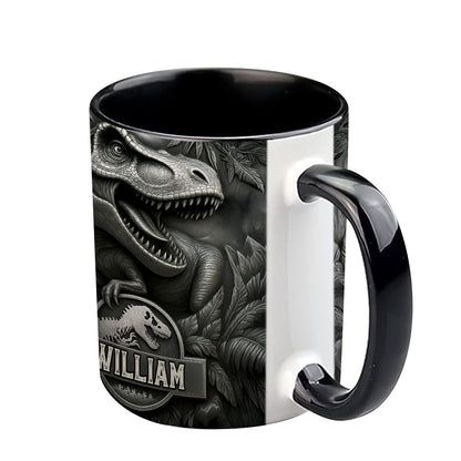 Scary Dinosaur - Personalized Dinosaur Accent Mug