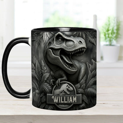Scary Dinosaur - Personalized Dinosaur Accent Mug