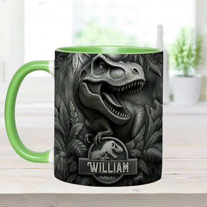 Scary Dinosaur - Personalized Dinosaur Accent Mug