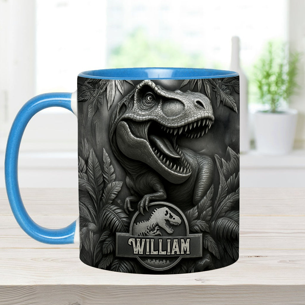 Scary Dinosaur - Personalized Dinosaur Accent Mug