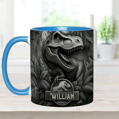 Scary Dinosaur - Personalized Dinosaur Accent Mug