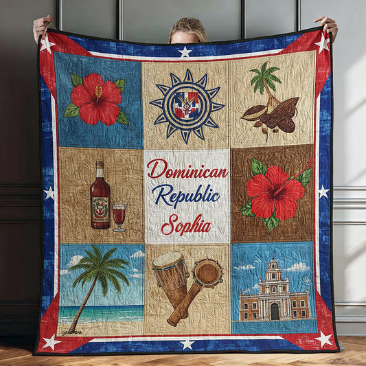 Gift For Dominicana - Personalized Expats Blanket