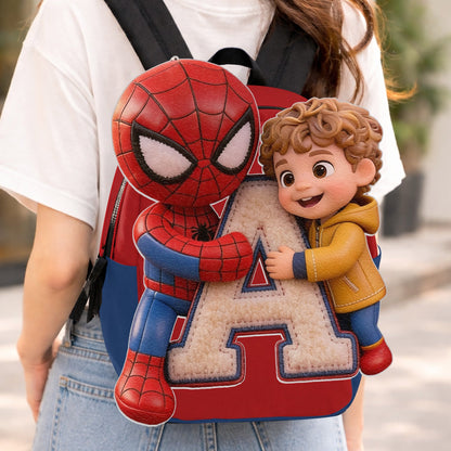 Best Friends - Personalized Kid Changeable Leather Patch Backpack