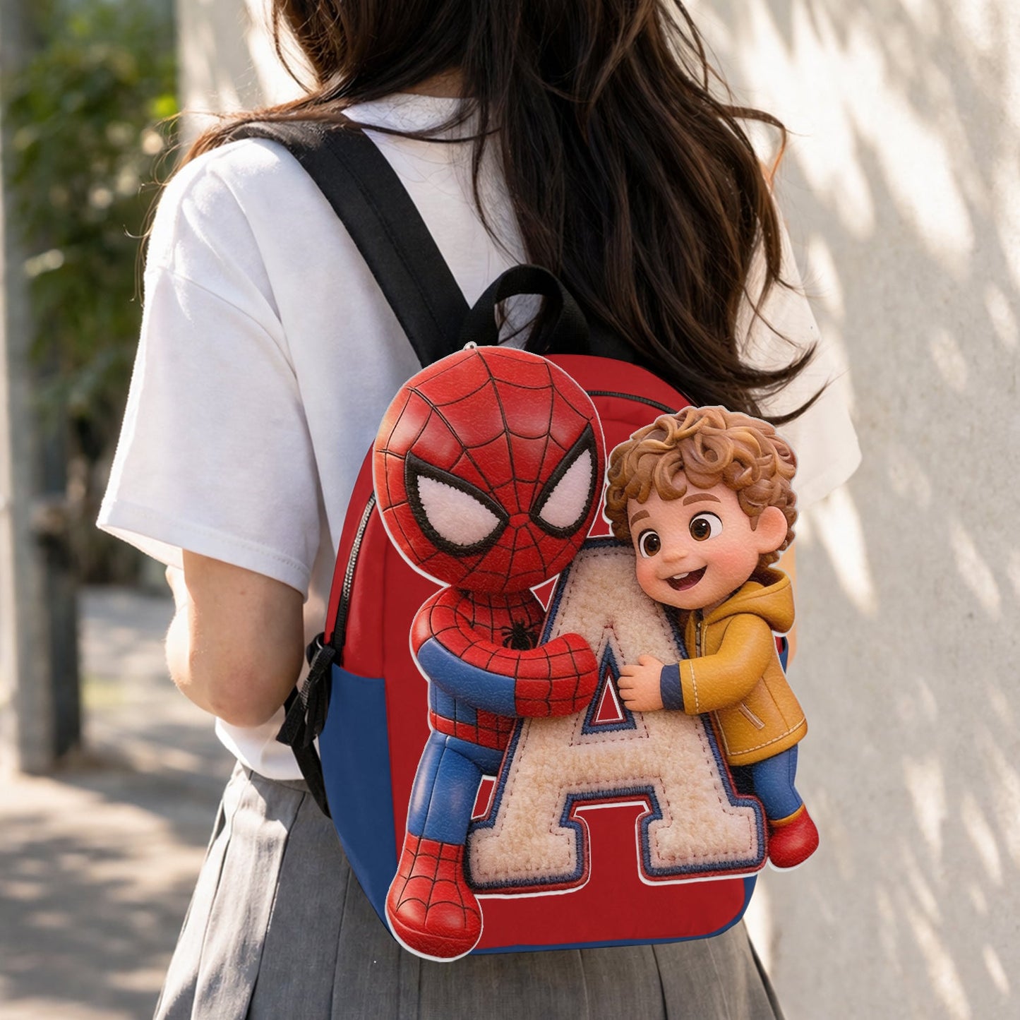 Best Friends - Personalized Kid Changeable Leather Patch Backpack