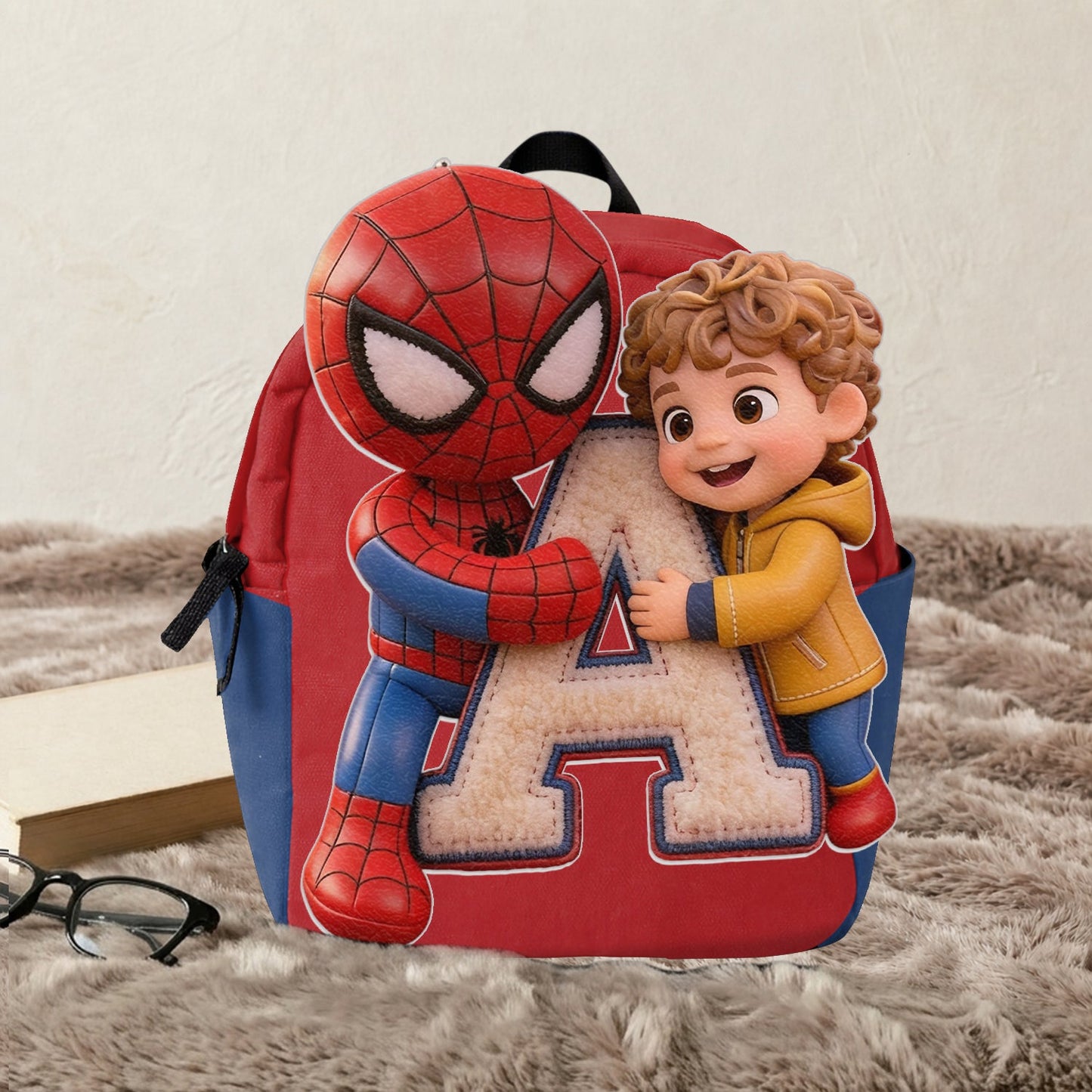 Best Friends - Personalized Kid Changeable Leather Patch Backpack