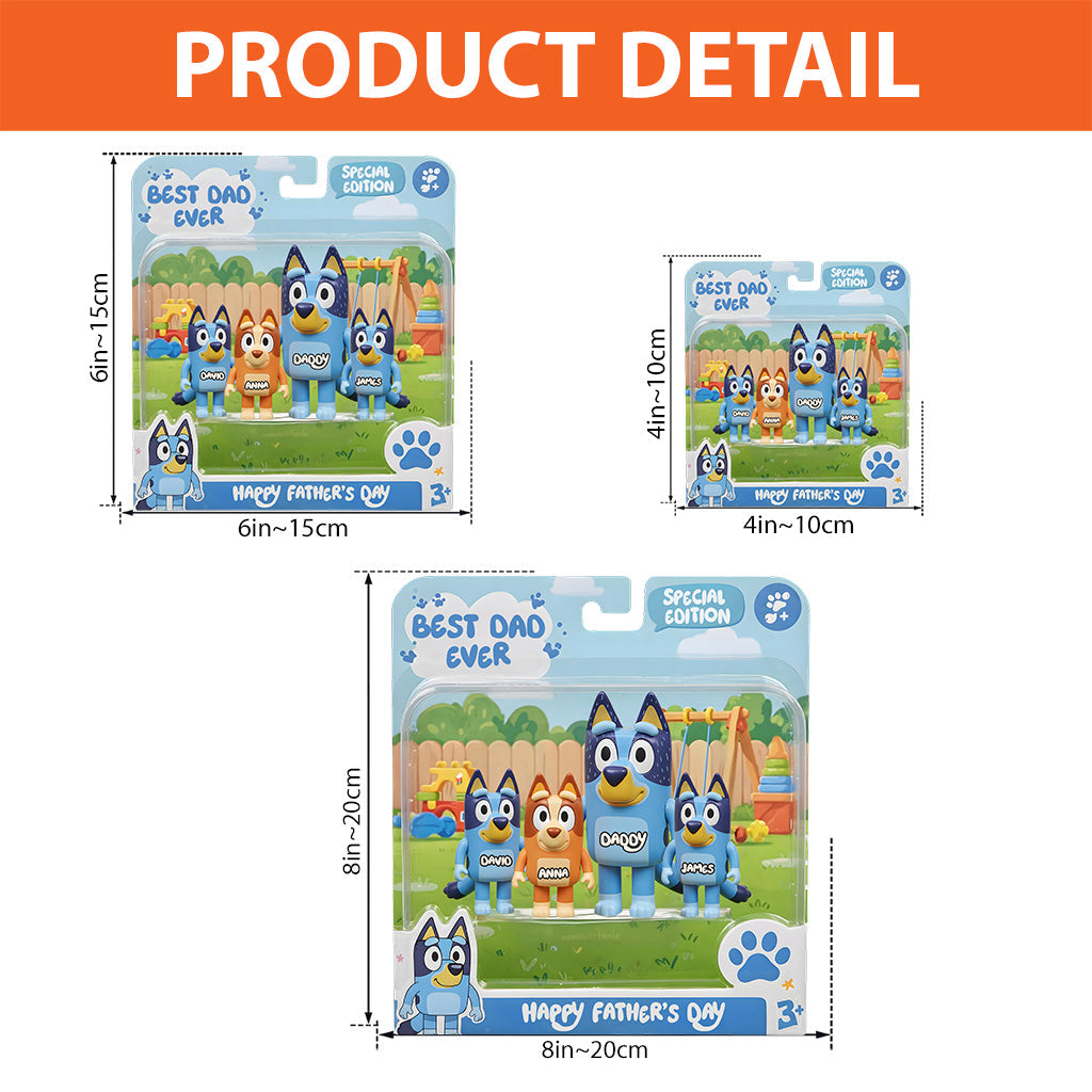 Best Blue Dad Ever - Personalized Blue Dog Custom Shaped Acrylic Plaque