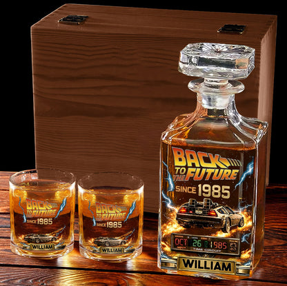 Future Car - Personalized Back To The Future Whiskey Decanter Set