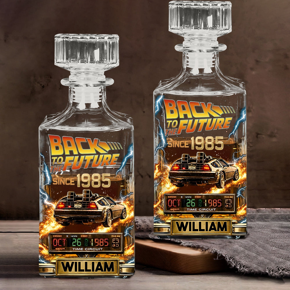 Future Car - Personalized Back To The Future Whiskey Decanter Set