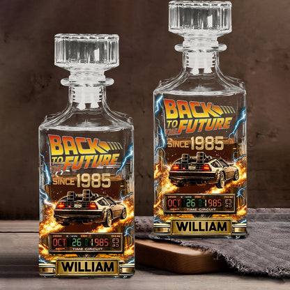 Future Car - Personalized Back To The Future Whiskey Decanter Set