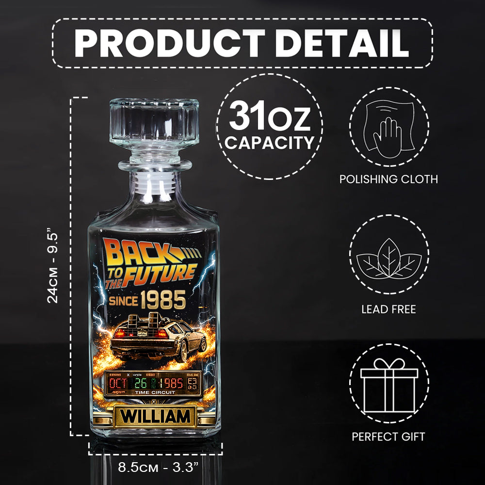 Future Car - Personalized Back To The Future Whiskey Decanter Set