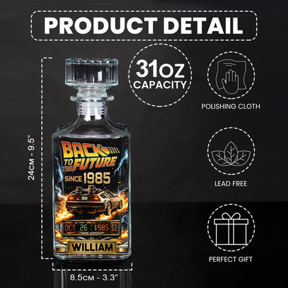 Future Car - Personalized Back To The Future Whiskey Decanter Set