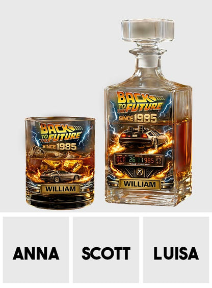 Future Car - Personalized Back To The Future Whiskey Decanter Set