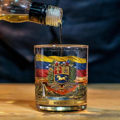 Stand Strong Venezuela - Personalized Expats Whiskey Decanter Set