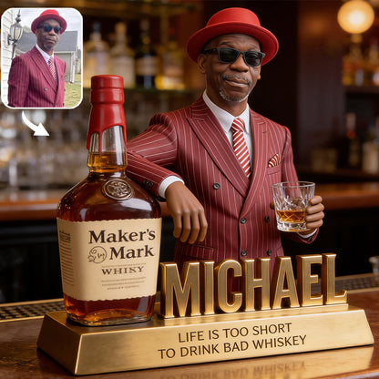 Custom With Famous Whiskey Bottle - Personalized Whisky Custom Shaped Acrylic Plaque