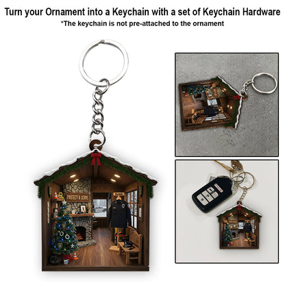 Police Christmas Home - Personalized Police Officer Ornament