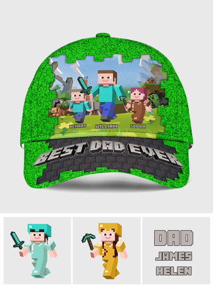 Dadcraft - Personalized Block World Classic Cap