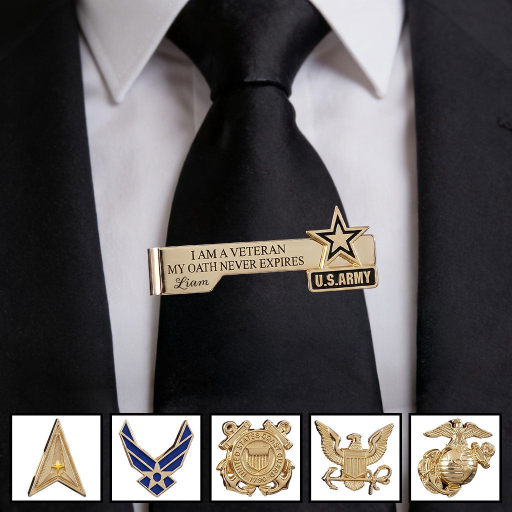 Honorable Veteran - Personalized Veteran Tie Clip