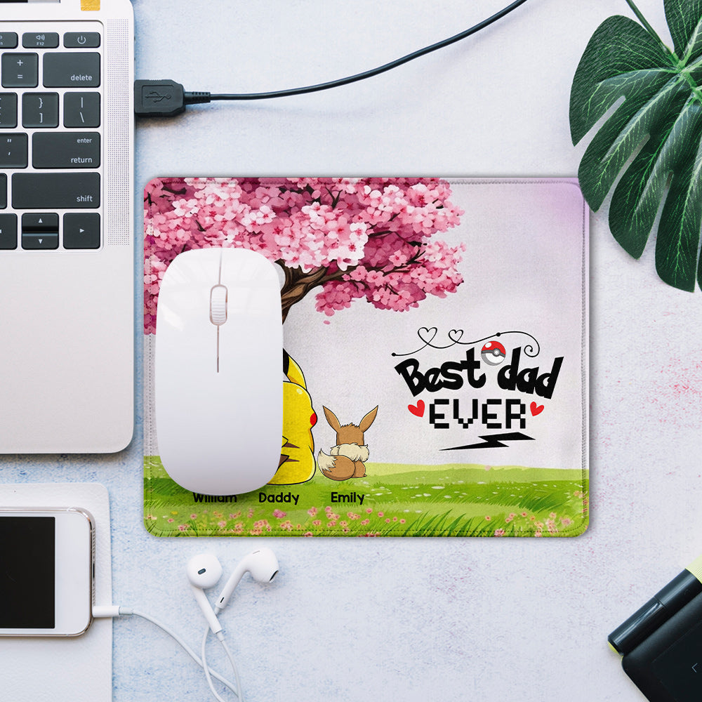 Best Dad Ever - Personalized Monster Trainer Mouse Pad