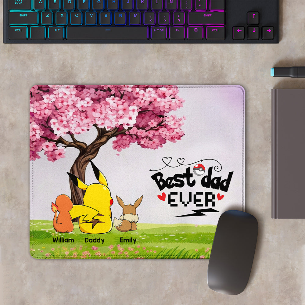 Best Dad Ever - Personalized Monster Trainer Mouse Pad