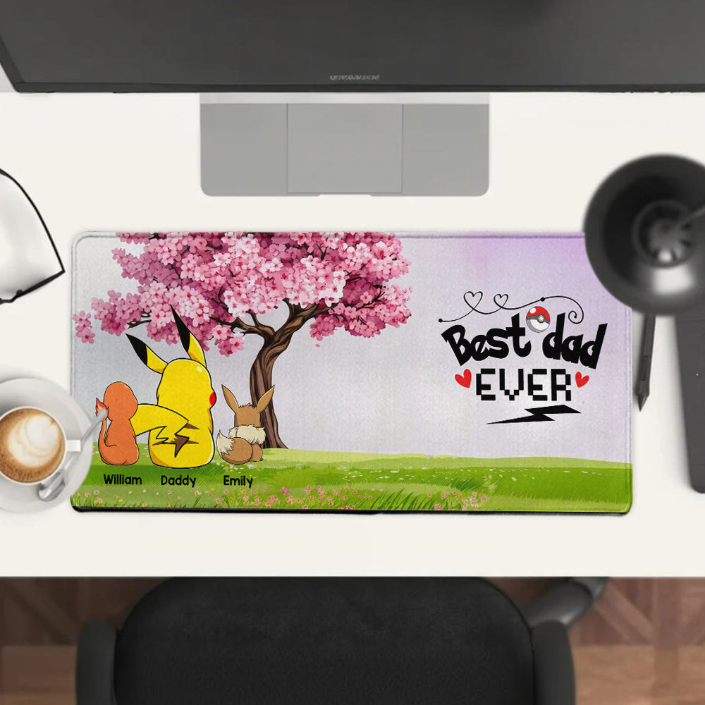 Best Dad Ever - Personalized Monster Trainer Mouse Pad