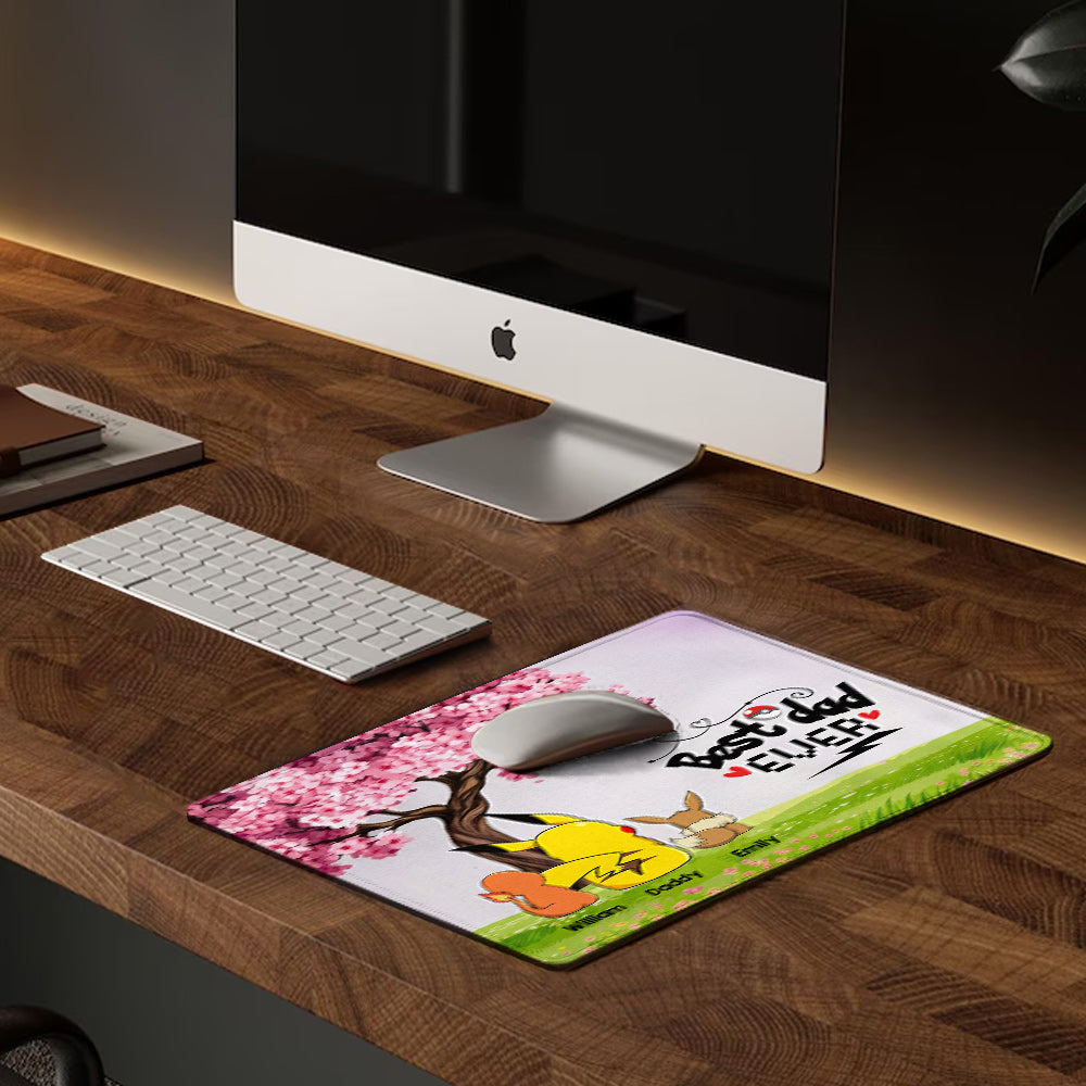 Best Dad Ever - Personalized Monster Trainer Mouse Pad