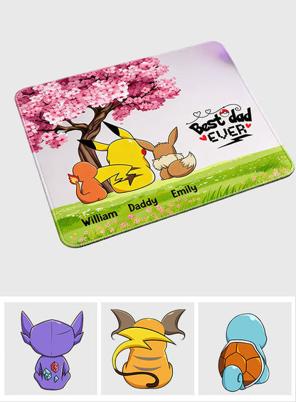 Best Dad Ever - Personalized Monster Trainer Mouse Pad