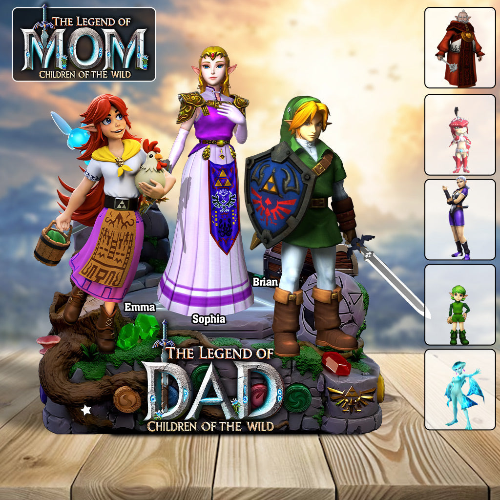 The Legend Of Dad Mom - Personalized The Hero's Legend Custom Shaped Acrylic Plaque