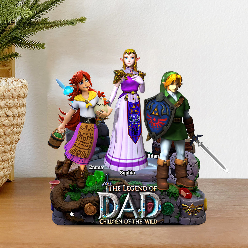 The Legend Of Dad Mom - Personalized The Hero's Legend Custom Shaped Acrylic Plaque