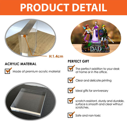 The Legend Of Dad Mom - Personalized The Hero's Legend Custom Shaped Acrylic Plaque