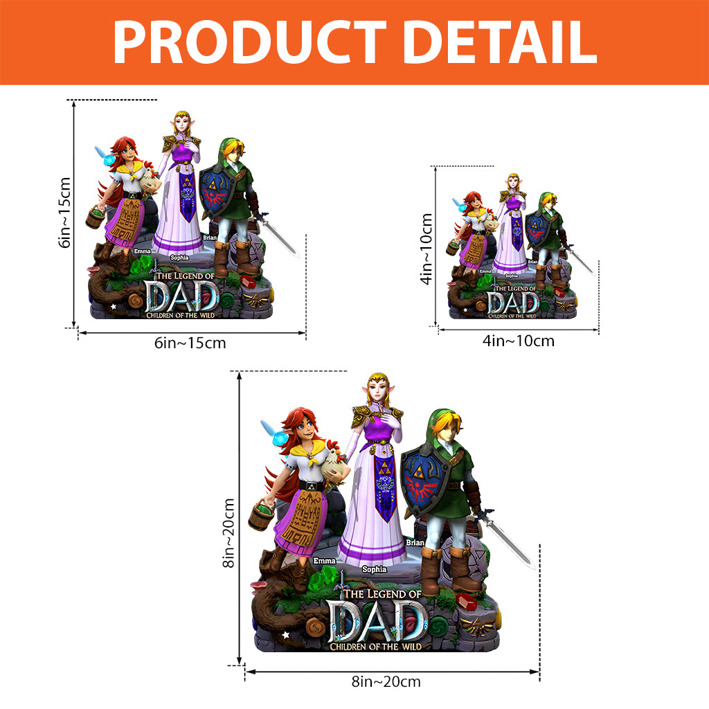 The Legend Of Dad Mom - Personalized The Hero's Legend Custom Shaped Acrylic Plaque