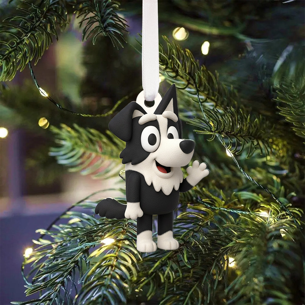 Rocking Around The Christmas Tree - Personalized Bluey Folded Advent Calendar With Ornaments