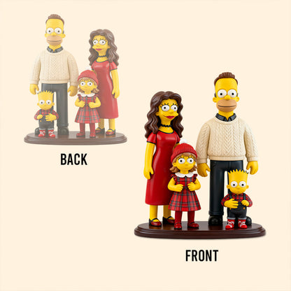 Custom Yellow Skin People From Real Photos - Personalized Cartoon Family Custom Shaped Acrylic Plaque